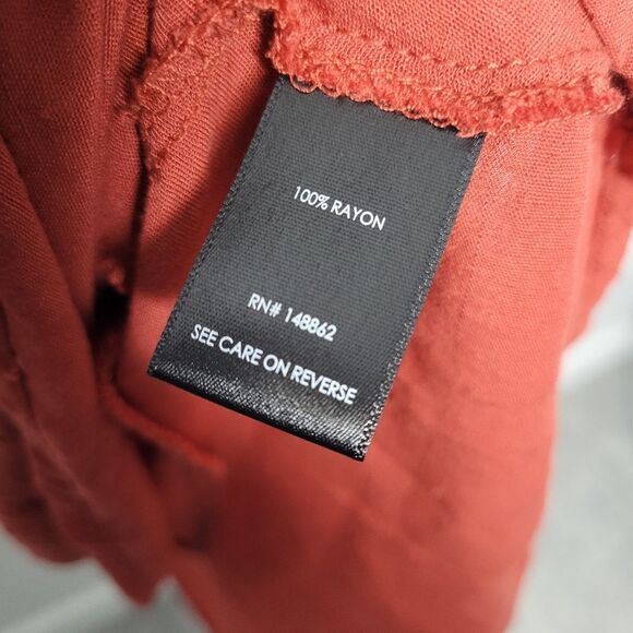 Torrid Midi Swiss Linen Surplice Dress Tandoori Spice Plus Size casual - Picture 5 of 8